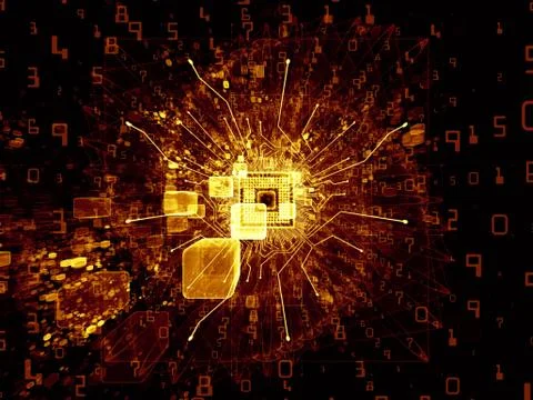 Propagation of Virtual Space Illustrazione stock