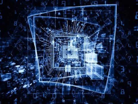 Propagation of Virtual Space Illustrazione stock