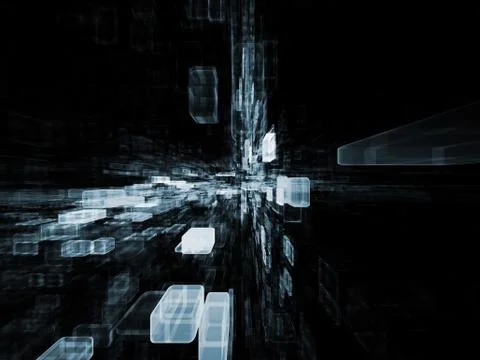 Propagation of Virtual Space Stock Illustration