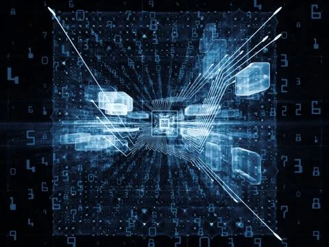 Propagation of Virtual Space Illustrazione stock