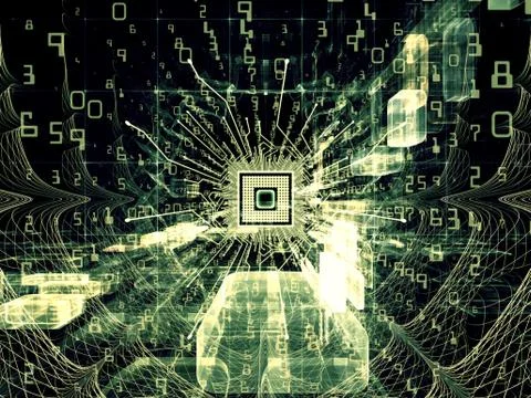 Propagation of Virtual Space Stock Illustration