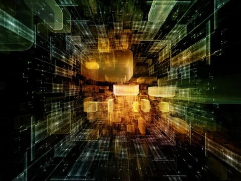 Propagation of Virtual Space Illustrazione stock