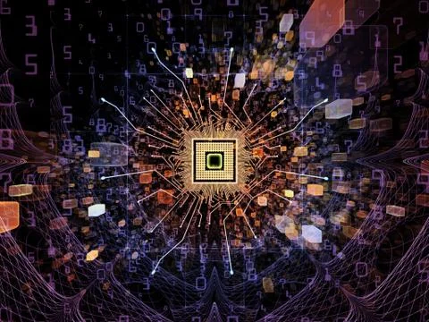 Propagation of Virtual Space Illustrazione stock