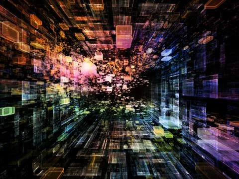 Propagation of Virtual Space 스톡 일러스트