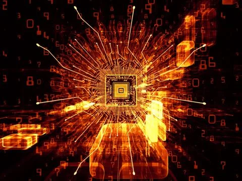 Propagation of Virtual Space Illustrazione stock