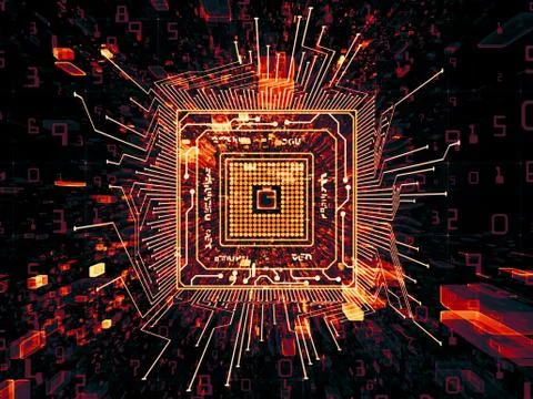 Propagation of Virtual Space Illustrazione stock