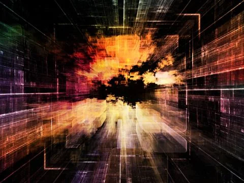 Propagation of Virtual Space Stock Illustration