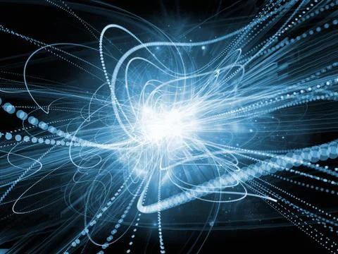 Propagation of Wave Particle Stock Illustration
