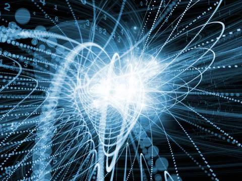Propagation of Wave Particle Stock Illustration