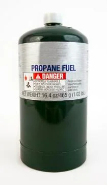 Propane canister Foto stock