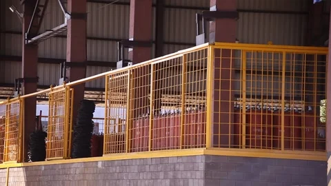 Propane cylinder warehouse Stockbeeldmateriaal 164048740