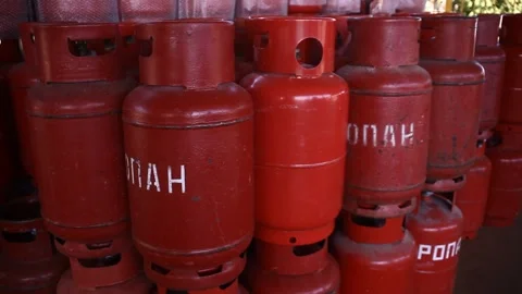 Propane cylinders Video stock 164048096