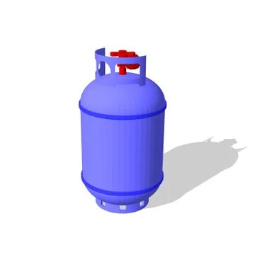 Propane gas balloon. 3d Vector colorful illustration. Stock Illustration