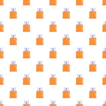 Propane gas cylinder pattern creating seamless background Stock Illustration