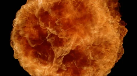 Propane mortar explosion expanding toward viewer Stock Footage 59523669