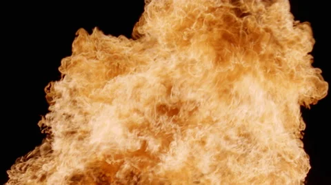 Propane mortar explosion filling frame before subsiding and disappearing Stock Footage 59523615