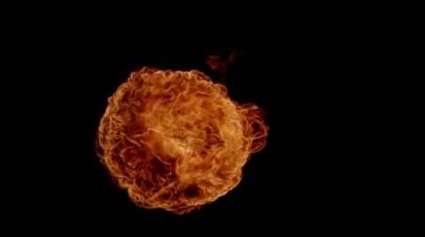 Propane mortar explosion with flame forming a ring Stock Footage 59523672