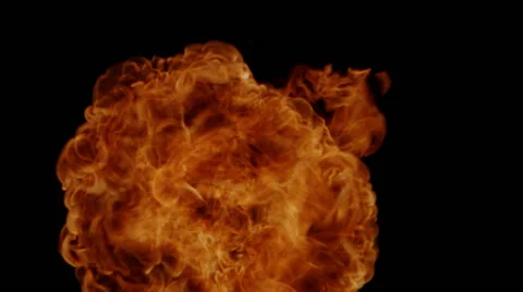 Propane mortar explosion mushrooming to fill frame before dissipating Stock Footage 59523671