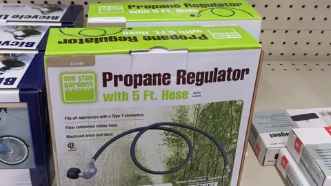 Propane Regulator with Hose | Stock Video | Pond5