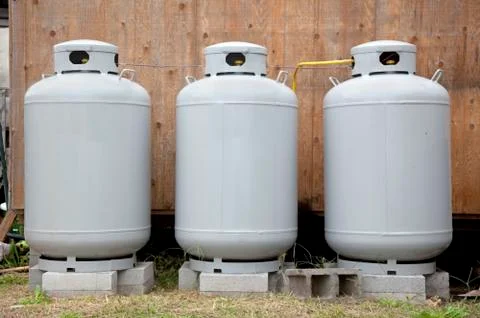 Propane tanks Foto stock