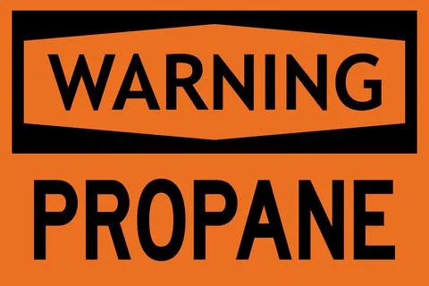 Propane warning sign. Stock Illustration