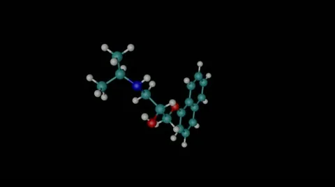 Propanolol molecule with alpha channel Vidéo 14133833