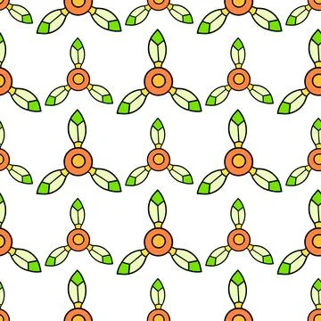 Propeller abstract decorations seamless pattern textile print. repeat pattern Stock Illustration