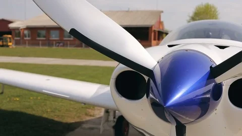 Propeller of Aircraft on the Ground Video stock 82745932