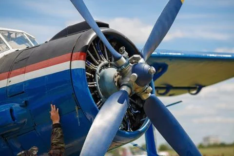 Propeller aircraft Stock Photos