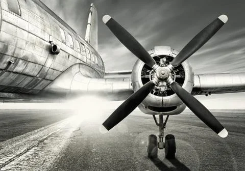 Propeller of an aircraft 스톡 사진