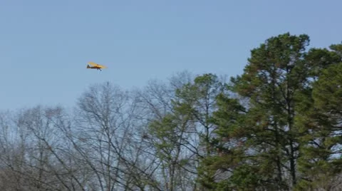 Propeller Airplane Flying Stock Footage 22100376