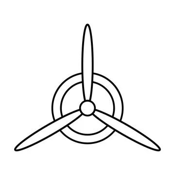 Propeller of airplane icon vector for graphic design, logo, web site, socia.. Illustrazione stock