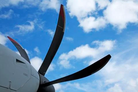 Propeller on airplane Stock Photos