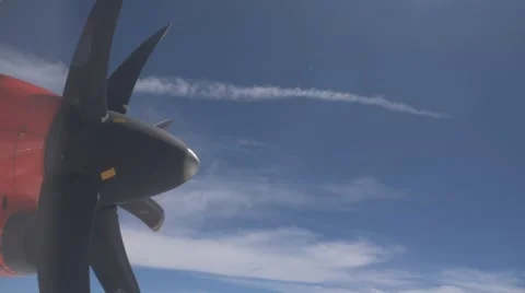 Propeller of airplane rotating Stock Footage 47851001