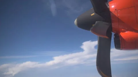 Propeller of airplane rotating Video stock 47851087