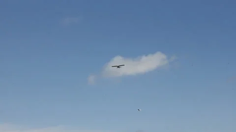 Propeller airplane in the sky 8978 Stock Footage 26619937