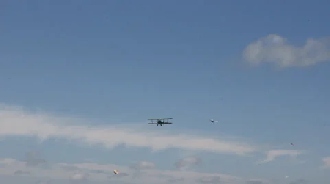 Propeller airplane in the sky 8979 Stock Footage 26619906