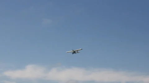 Propeller airplane in the sky 8980 스톡 동영상 26720965