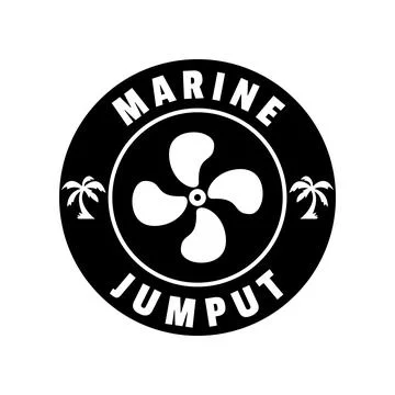 Propeller and Palm logo Stock Illustration