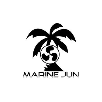 Propeller and Palm logo Illustrazione stock
