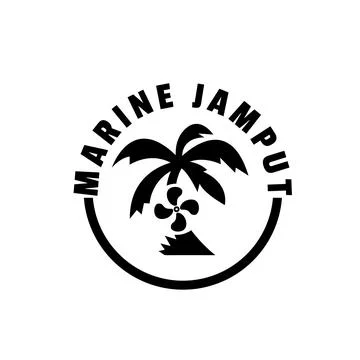 Propeller and Palm logo Stock Illustration