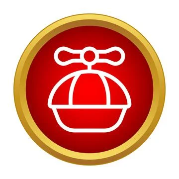Propeller beanie hat icon symbolizing childhood fun Stock Illustration