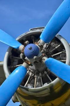 Propeller blades of a Antonov An-2 스톡 사진