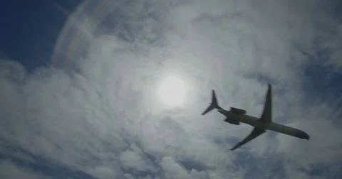 Propeller blades rotating during flight Stock Footage 73395192