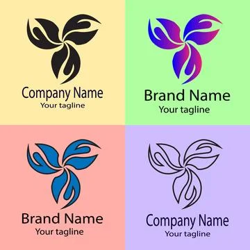 The Propeller Bloom: Dynamic Growth and Natural Motion logo Stock Illustration