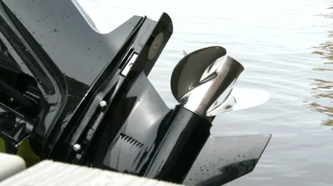 Propeller of boat engine Stock Footage 39831031