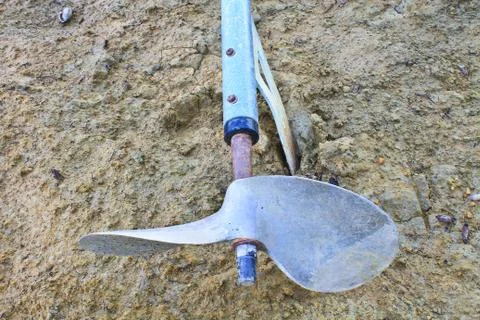 The propeller  of a boat. Stock Photos