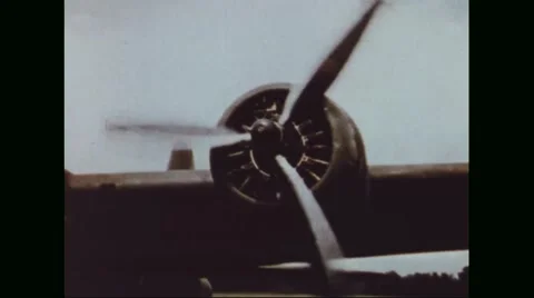 Propeller of Boeing B-17 Flying Fortress Stock Footage