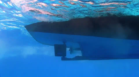Propeller from the bottom of the ship under water 스톡 동영상 24268838