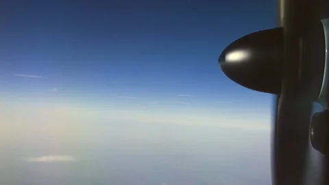 Propeller During Flight Stock Footage 89771025